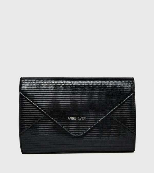 ANNE KLEIN Anne Klein Croc Textured Flap Clutch